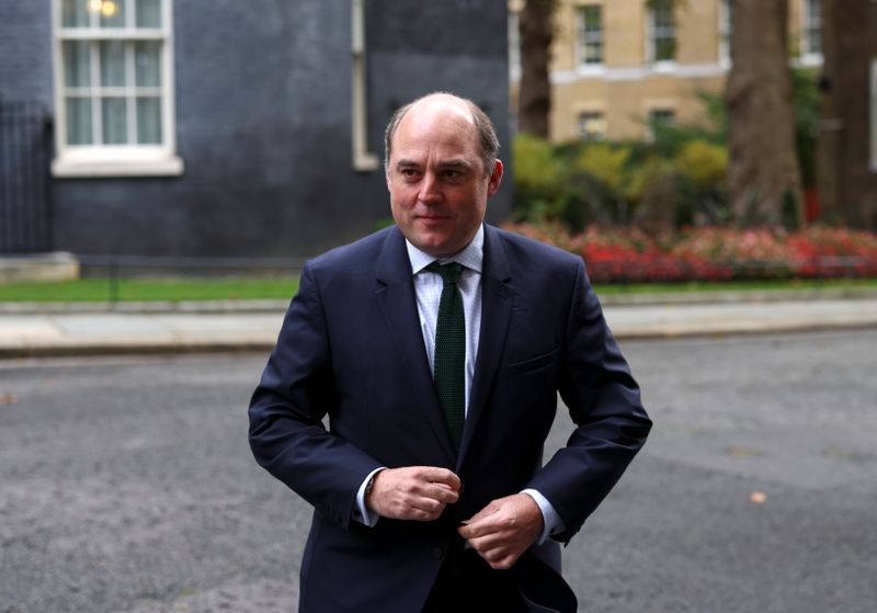 &copy; Reuters. Britain&apos;s Defence Secretary Ben Wallace arrives for a cabinet meeting, in London