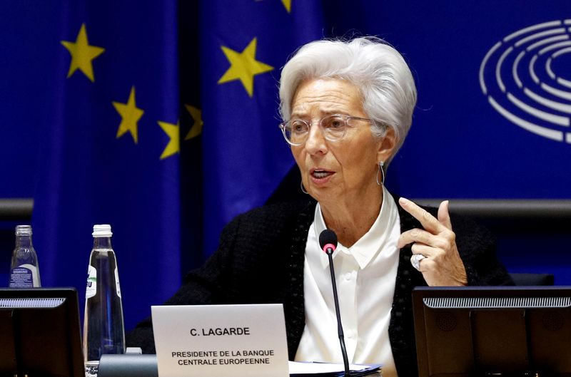 &copy; Reuters. FILE PHOTO: European Central Bank President Christine Lagarde in Brussels, Belgium