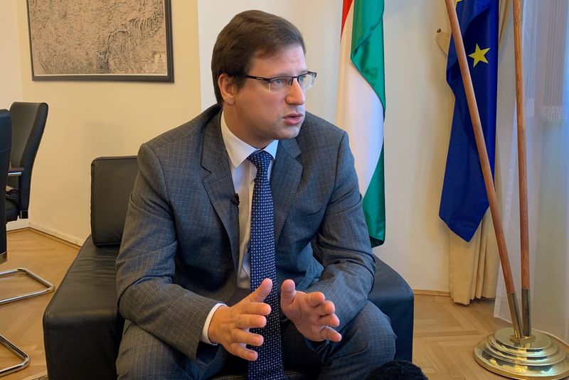 &copy; Reuters. Gergely Gulyas, Hungarian Prime Minister Viktor Orban’s chief of staff speaks during an interview in his office in Budapest