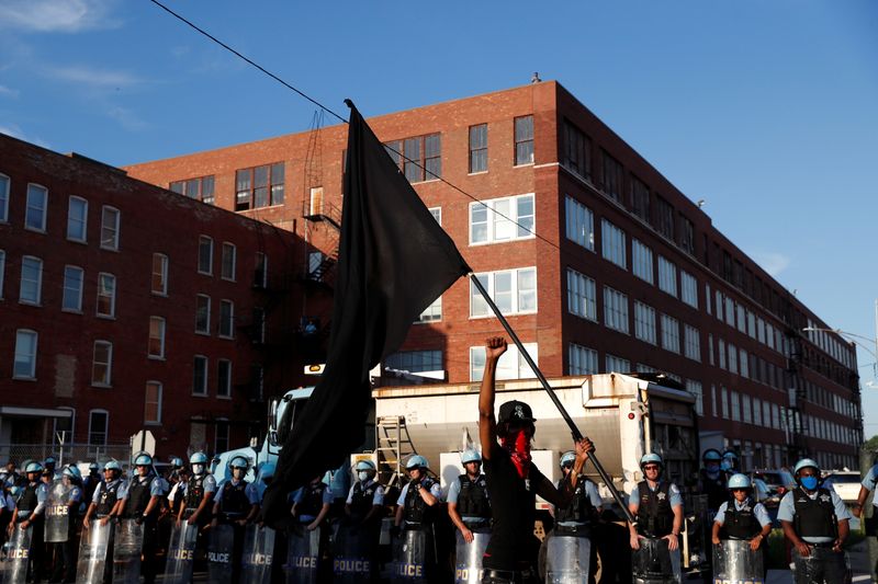 © Reuters. Protest against racial inequality in Chicago