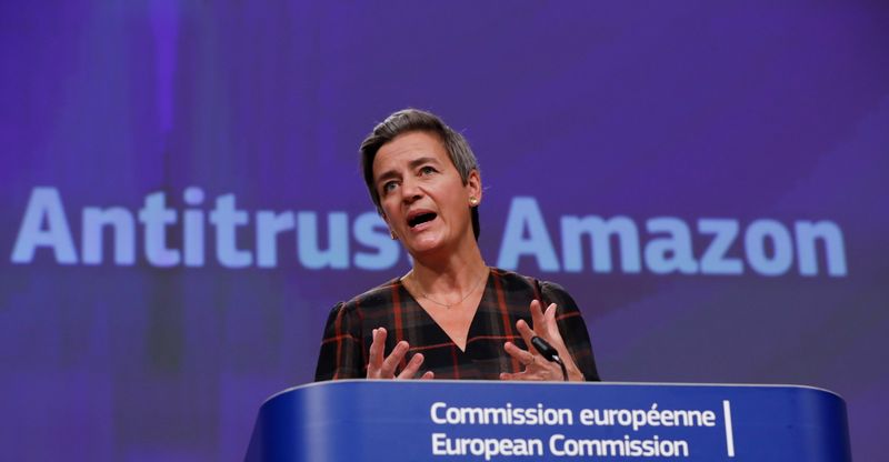 &copy; Reuters. Vice-presidente executiva da UE, Margrethe Vestager