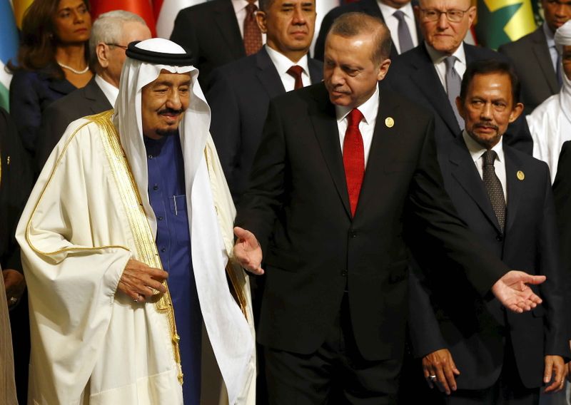 © Reuters. الرئاسة التركية: أردوغان والملك سلمان يتفقان على حل الخلافات  من خلال الحوار