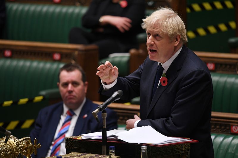 &copy; Reuters. FILE PHOTO: The weekly question-time debate at the House of Commons in London