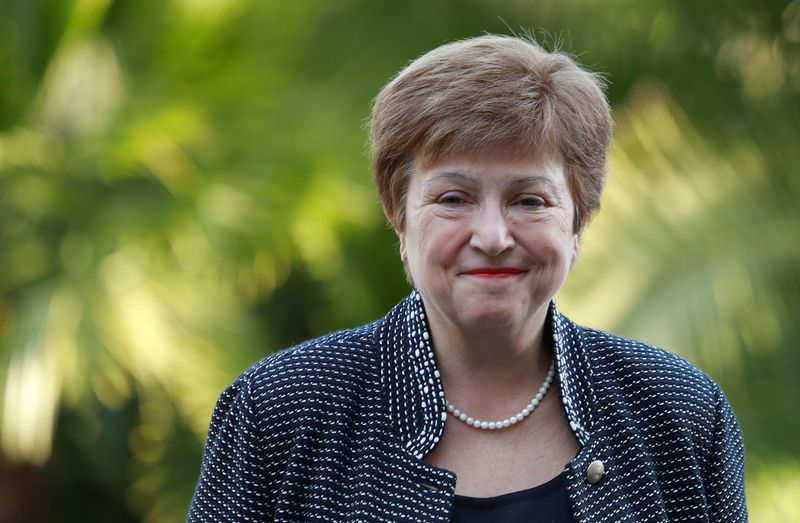 &copy; Reuters. FILE PHOTO: IMF Managing Director Kristalina Georgieva arrives for a conference hosted by the Vatican on economic solidarity