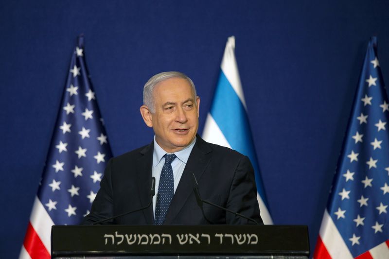 &copy; Reuters. U.S. Secretary of State Pompeo meets Israeli PM Netanyahu in Jerusalem