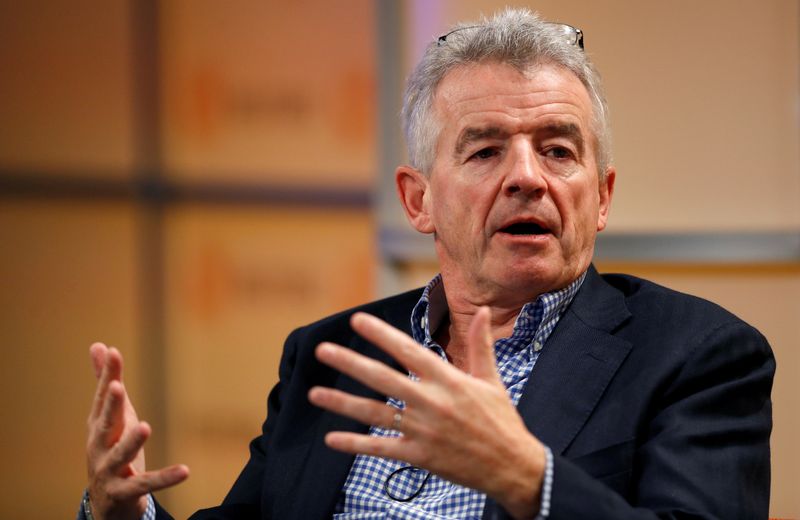 &copy; Reuters. FILE PHOTO: Ryanair Chief Executive Michael O&apos;Leary attends a Reuters Newsmaker event in London