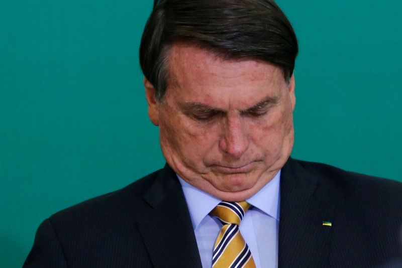 &copy; Reuters. Presidente Jair Bolsonaro no Palácio do Planalto