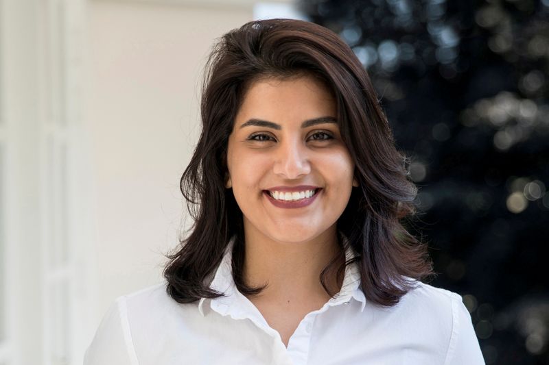 © Reuters. FILE PHOTO: Saudi women's rights activist Loujain al-Hathloul is seen in this undated handout picture