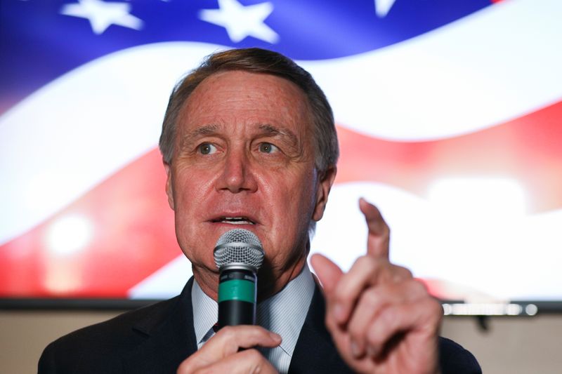 &copy; Reuters. Campaign event for senators David Perdue and Kelly Loeffler in Cumming, Georgia