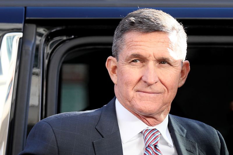 &copy; Reuters. Former national security adviser Flynn arrives for sentencing hearing at U.S. District Court in Washington