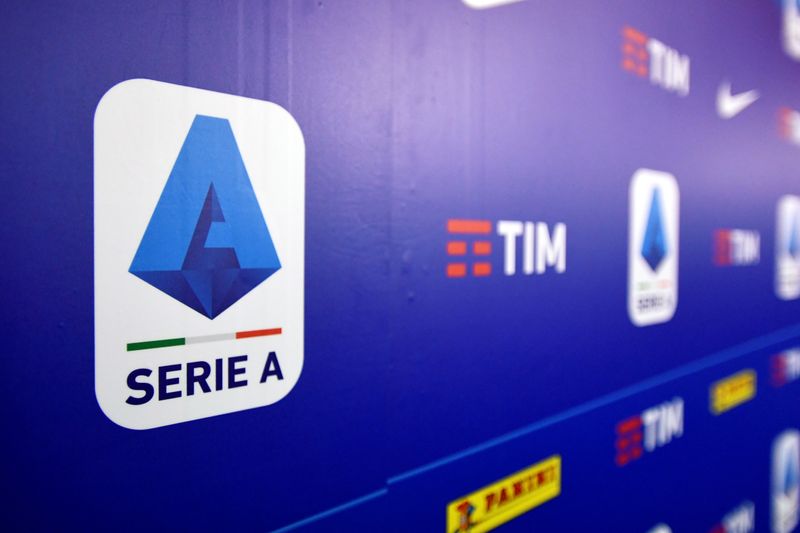 &copy; Reuters. Il logo della Serie A italiana a Milano