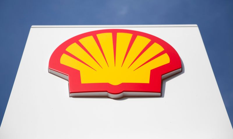 &copy; Reuters. A logo for Shell is seen on a garage forecourt in central London