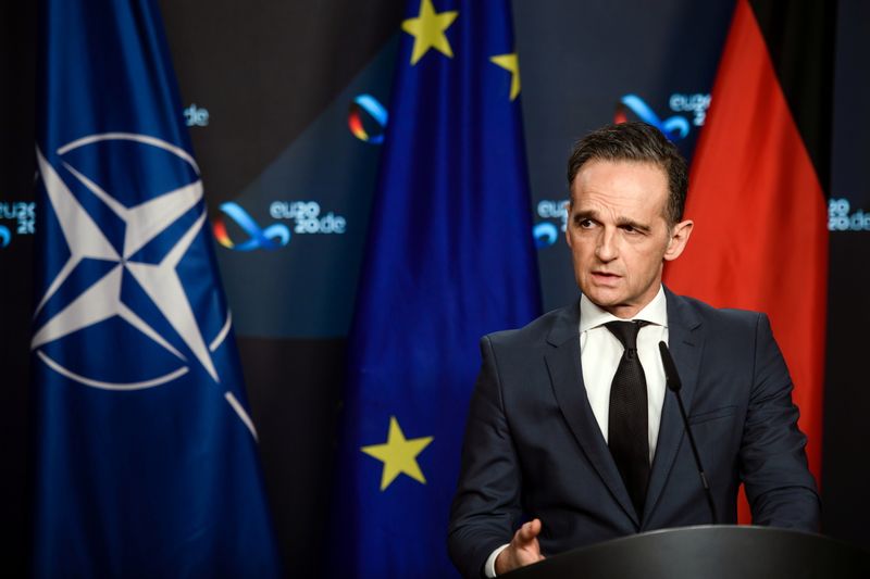 &copy; Reuters. German Foreign Minister Heiko Maas speaks during a virtual news conference in Berlin