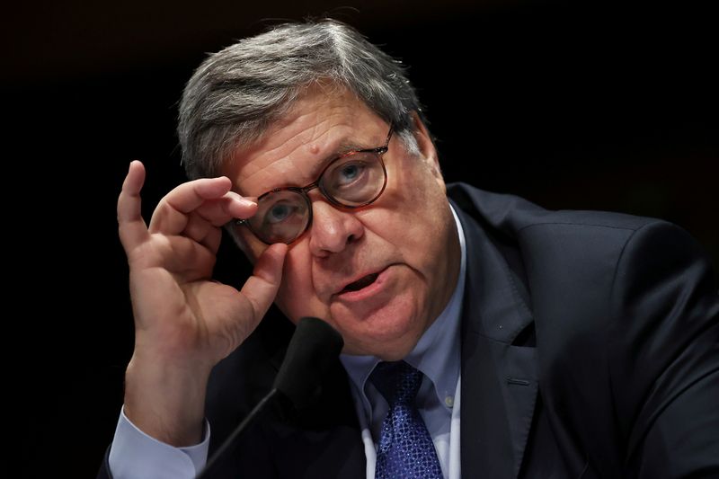 &copy; Reuters. FILE PHOTO: Attorney General Barr Testifies Before House Judiciary Committee, in Washington