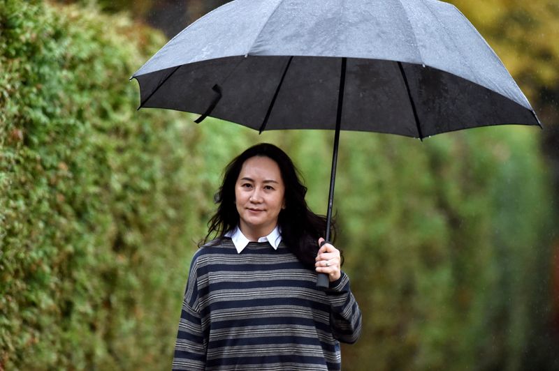 &copy; Reuters. Huawei Technologies Chief Financial Officer Meng Wanzhou leaves her home to attend a court hearing in Vancouver