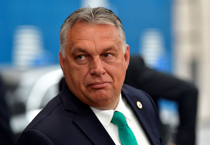 © Reuters. Il premier ungherese Viktor Orban a Bruxelles