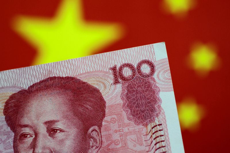 &copy; Reuters. Illustration photo of a China yuan note