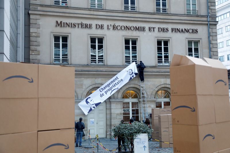 &copy; Reuters. Protesto de ativistas em Paris, França.