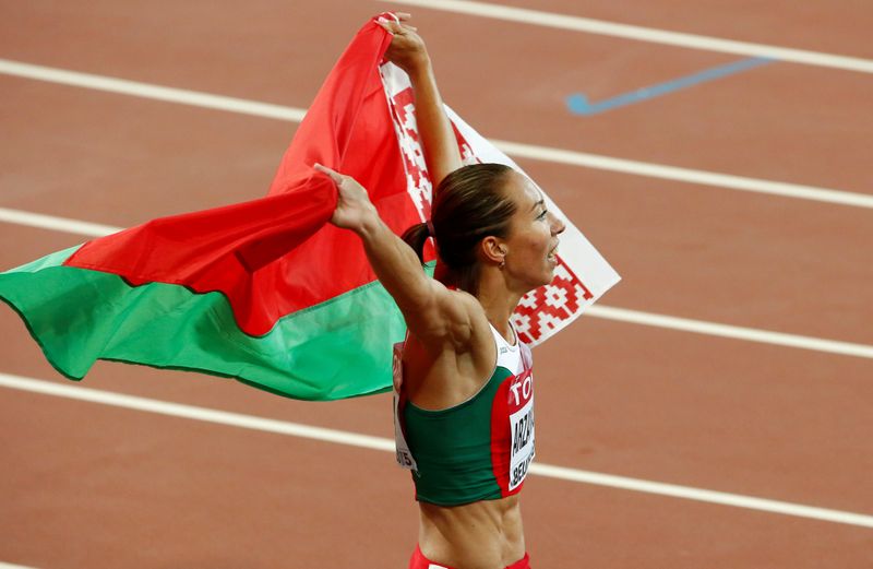 &copy; Reuters. إيقاف العداءة أرزاماسوفا بطلة العالم السابقة في سباق 800 متر أربع سنوات