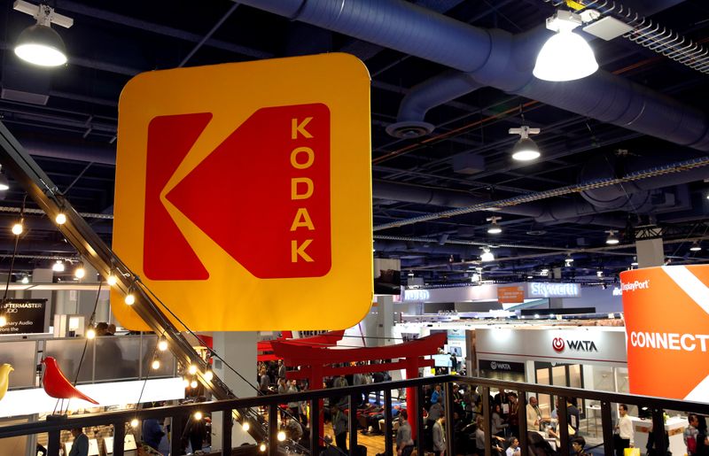 &copy; Reuters. The Kodak logo is shown on a booth during the 2017 CES in Las Vegas