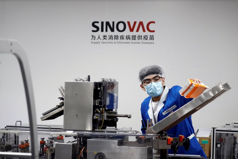 &copy; Reuters. シノバックに中国生物製薬が出資、ワクチン生産拡大を後押し