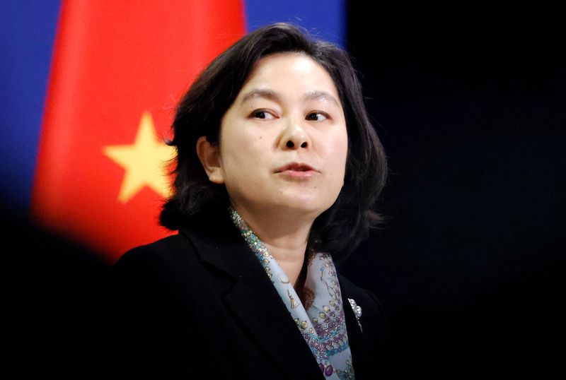 &copy; Reuters. Porta-voz do Ministério das Relações Exteriors da China Hua Chunying durante entrevista coletiva em Pequim