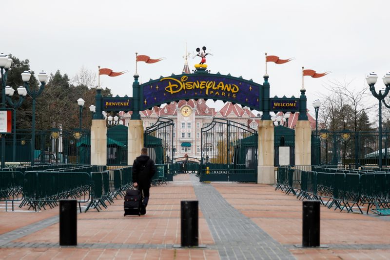 &copy; Reuters. Locals long for Disney magic as shuttered Paris park hits jobs