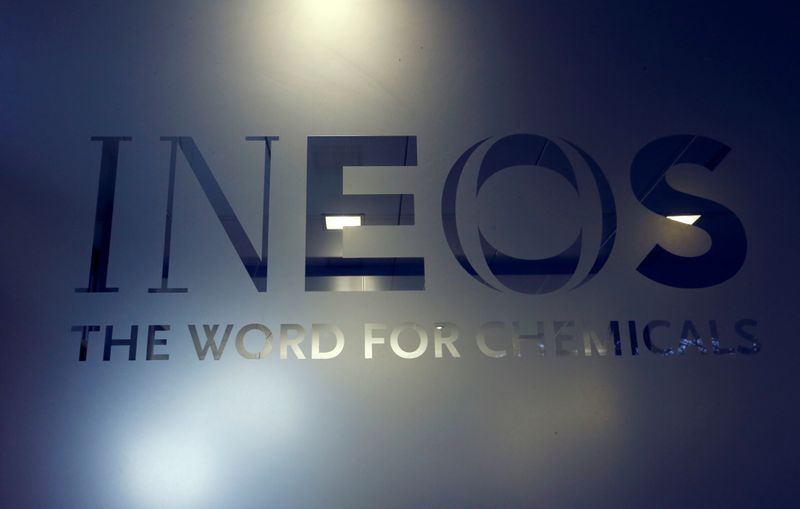 &copy; Reuters. FILE PHOTO: A logo is pictured in the headquarters of INEOS chemicals company in Rolle
