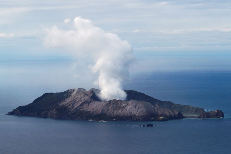 &copy; Reuters. FILE PHOTO: An aerial view of the Whakaari, also known as White Island volcano, in New Zealand