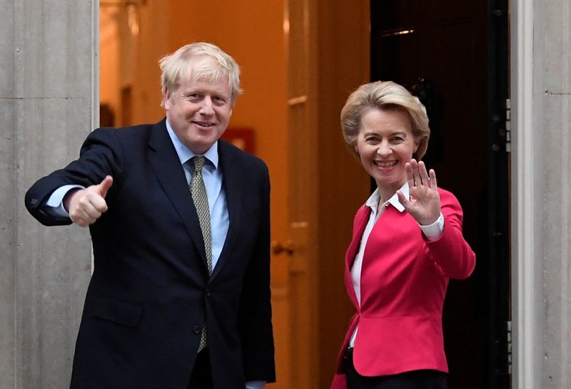 &copy; Reuters. Britain&apos;s PM Johnson meets European Commission President von der Leyen in London