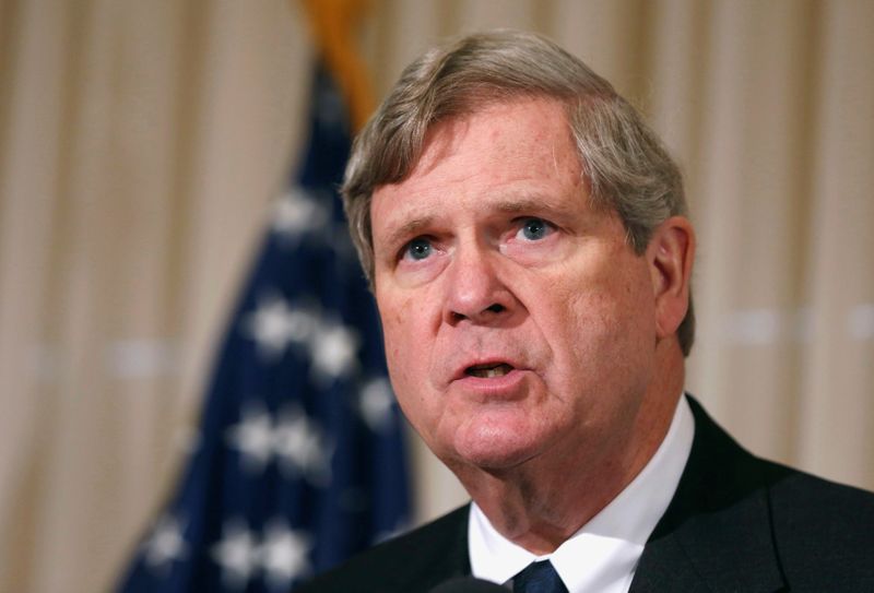 &copy; Reuters. FILE PHOTO: U.S. Secretary of Agriculture Tom Vilsack delivers keynote remarks at the public launch of the U.S. Agriculture Coalition for Cuba while at the National Press Club in Washington