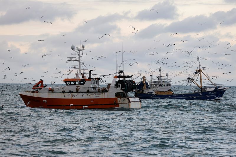 &copy; Reuters. On board the French fishing vessel Nicolas Jeremy in the North Sea