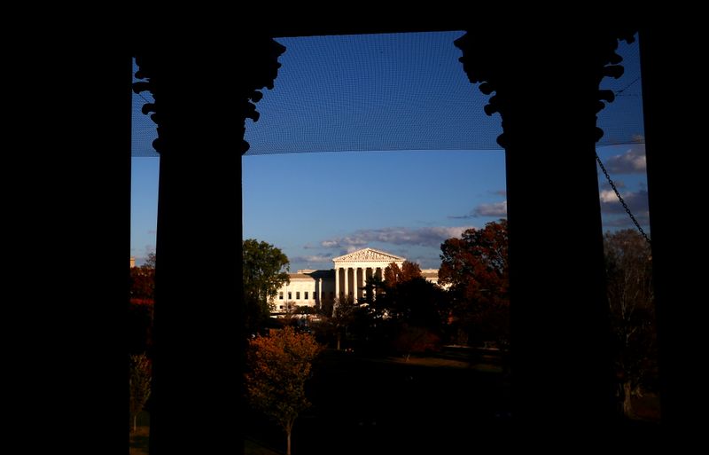 &copy; Reuters. FILE PHOTO: A general view of the U.S. Supreme Court building in Washington