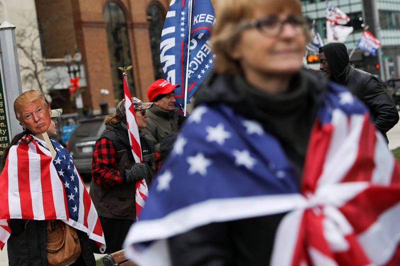 &copy; Reuters. People take part in an event to show their support for U.S. President Donald Trump in Lansing