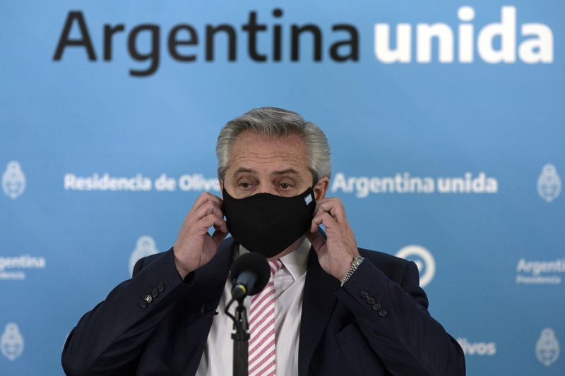 &copy; Reuters. Presidente da Argentina, Alberto Fernández, em Buenos Aires
