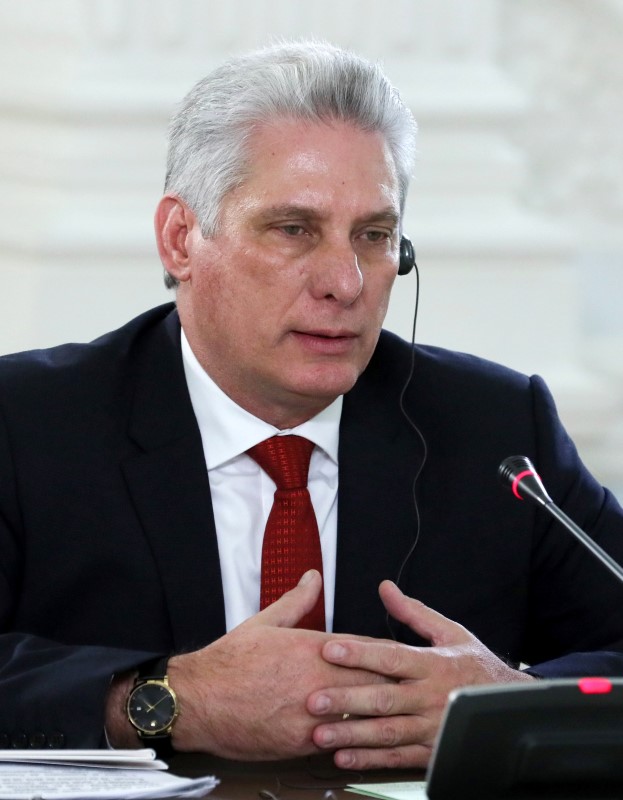 &copy; Reuters. FOTO DE ARCHIVO-El presidente de Cuba Miguel Diaz-Canel en una visita a Moscú