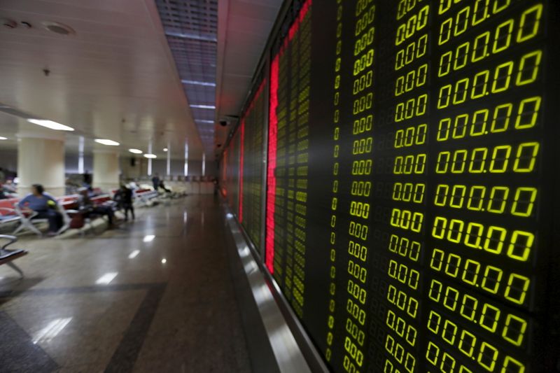 &copy; Reuters. Investidores aguardam abertura do mercado acionário da China na frente de corretora em Pequim