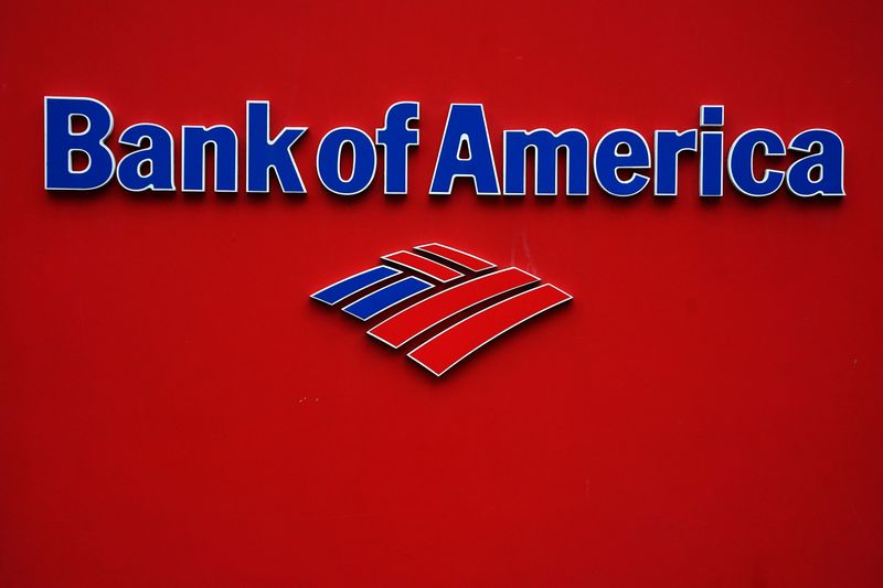 &copy; Reuters. FILE PHOTO: A Bank of America logo is pictured in the Manhattan borough of New York City