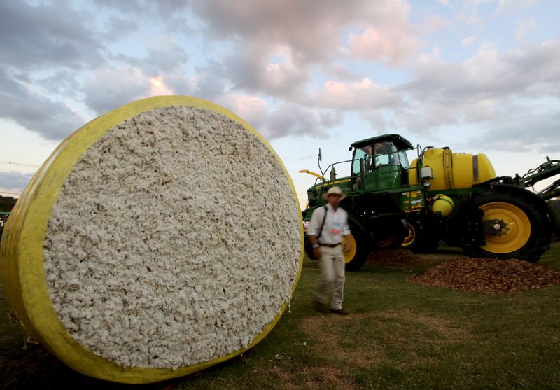 &copy; Reuters. Fardo de algodão exposto em feira agropecuária