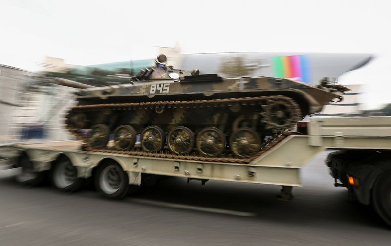 © Reuters. FILE PHOTO: Parade to mark the victory on Nagorno-Karabakh conflict in Baku