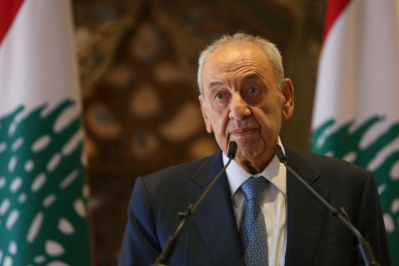 &copy; Reuters. بري لصحيفة لبنانية: &quot;الوضع الحكومي مسدود بالكامل&quot;