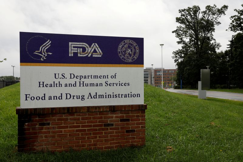 © Reuters. FILE PHOTO: Signage is seen outside of FDA headquarters in White Oak, Maryland