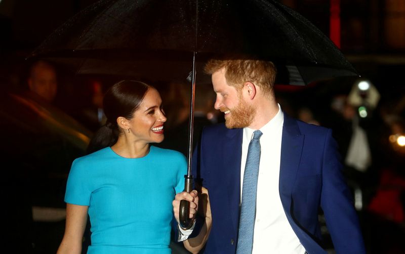 &copy; Reuters. Príncipe Harry e a mulher, Meghan, em Londres