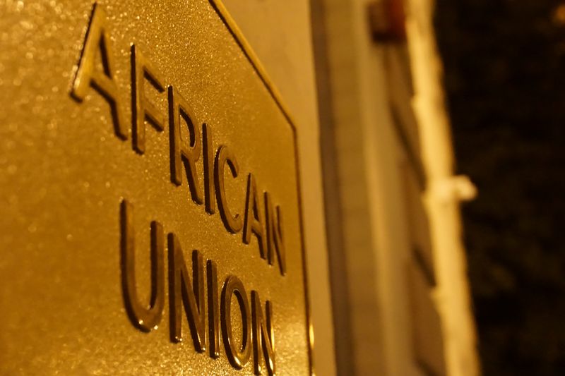 &copy; Reuters. A signage at an entrance to the African Union (AU) Mission in Washington