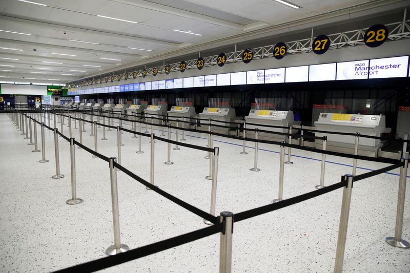 &copy; Reuters. FOTO DE ARCHIVO : Imagen del aeropuerto de Manchester, en Manchester, Reino Unido, 8 de junio de 2020
