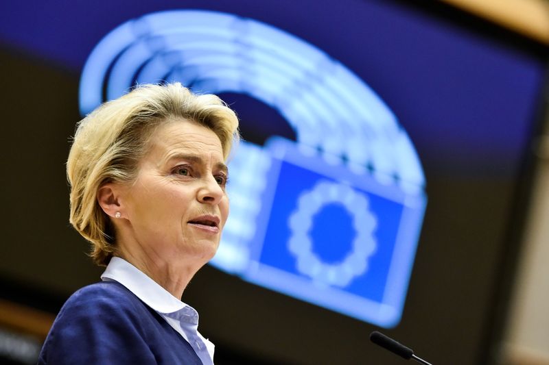 &copy; Reuters. Presidente da Comissão Europeia, Ursula von der Leyen