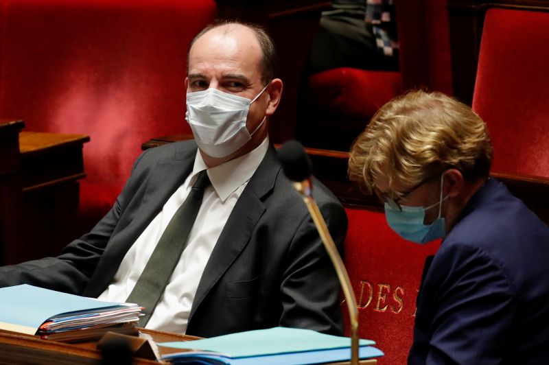 &copy; Reuters. Primeiro-ministro da França, Jean Castex, no Parlamento em Paris