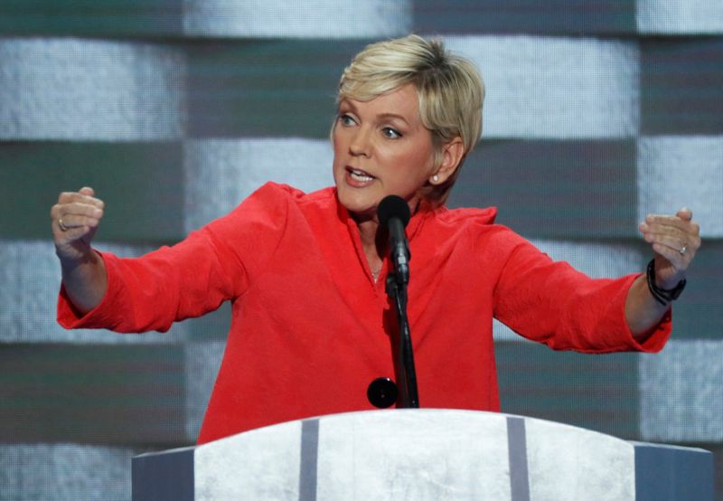 &copy; Reuters. FILE PHOTO: Former Michigan Governor Jennifer Granholm speaks at Democratic National Convention