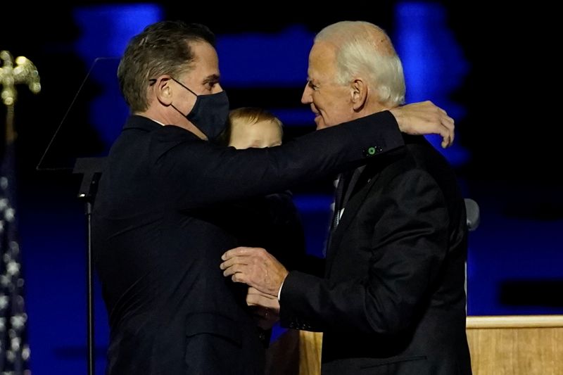 &copy; Reuters. Democratic 2020 U.S. presidential nominee Joe Biden&apos;s an election rally, after news media announced that Biden has won the 2020 U.S. presidential election, in Wilmington, Delaware