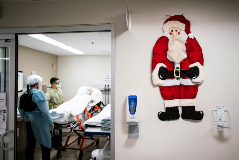 &copy; Reuters. Paciente com Covid-19 em hospital de Nova Jersey